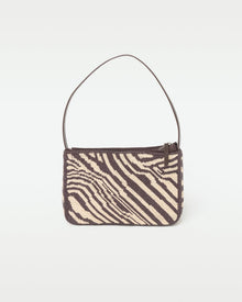 Off-model front view of the animal print Alora Bag.