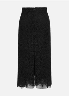 Lace Straight Skirt | Black