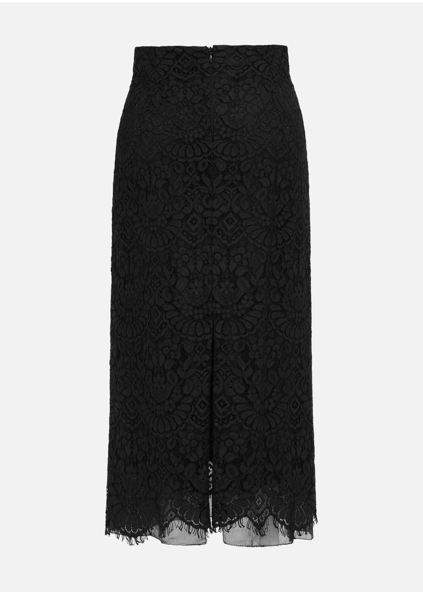 Lace Straight Skirt | Black