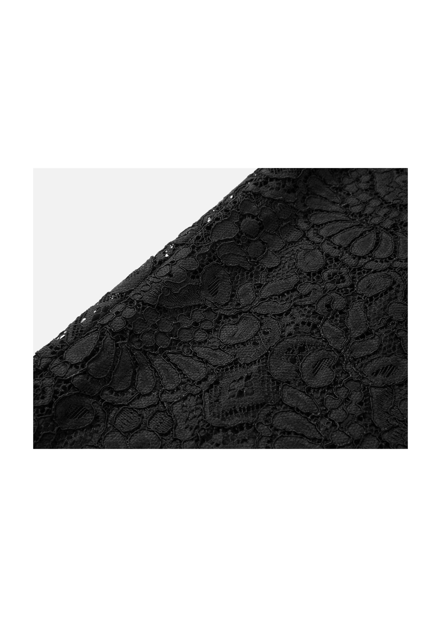 Lace Straight Skirt | Black