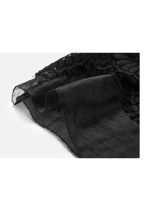 Lace Straight Skirt | Black