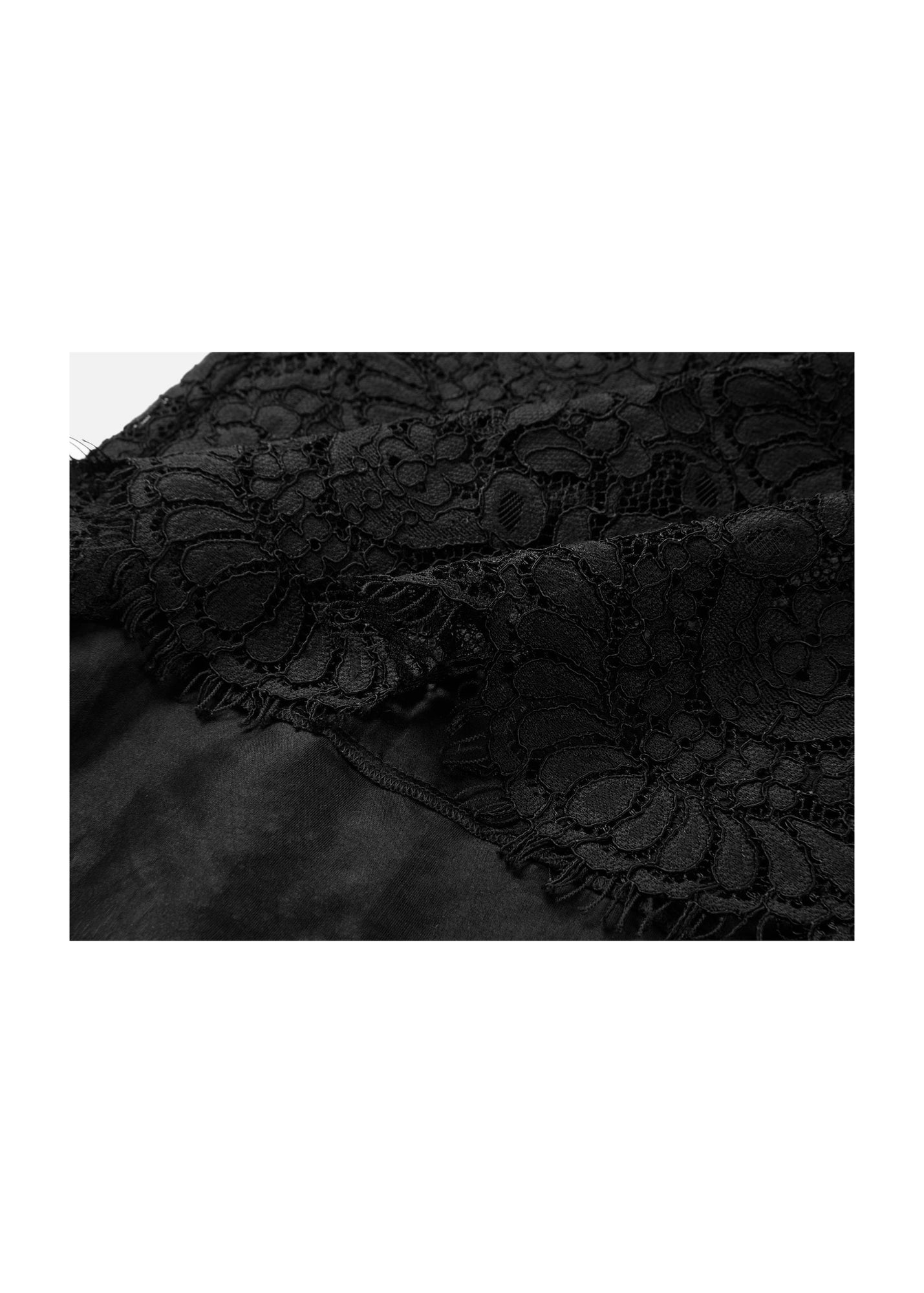 Lace Straight Skirt | Black