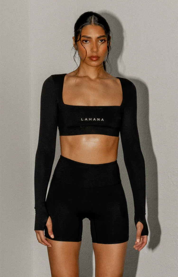 Lahana Chi Chi Long Sleeve Top | Black