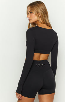 Lahana Chi Chi Long Sleeve Top | Black