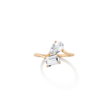 Toi et Moi Gemstone Heirloom Ring - White Topaz & White Topaz Vermeil Yellow Gold First