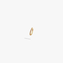 Awe Inspired Earrings 14K Gold Vermeil / Single Diamond Huggie Earrings