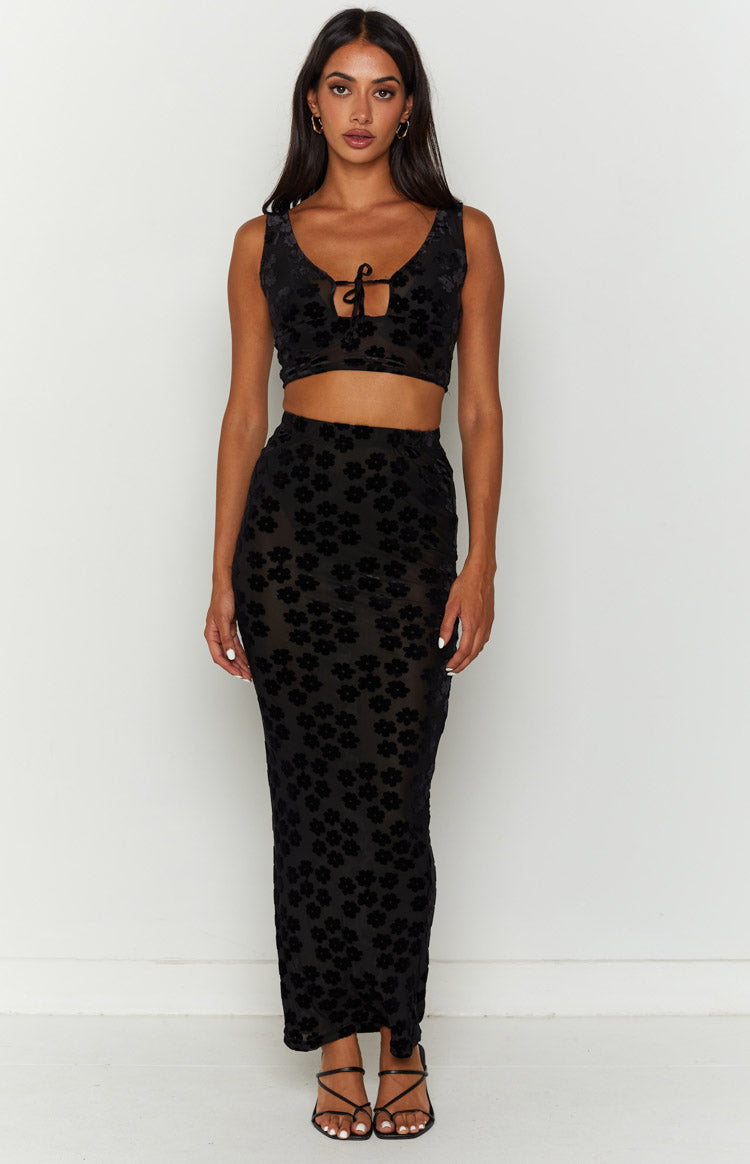 Late Night Maxi Skirt | Black