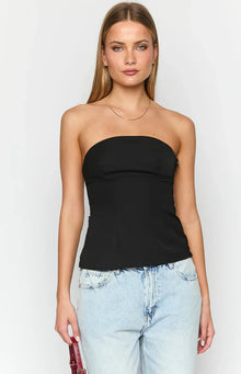 Layi Strapless Top | Black