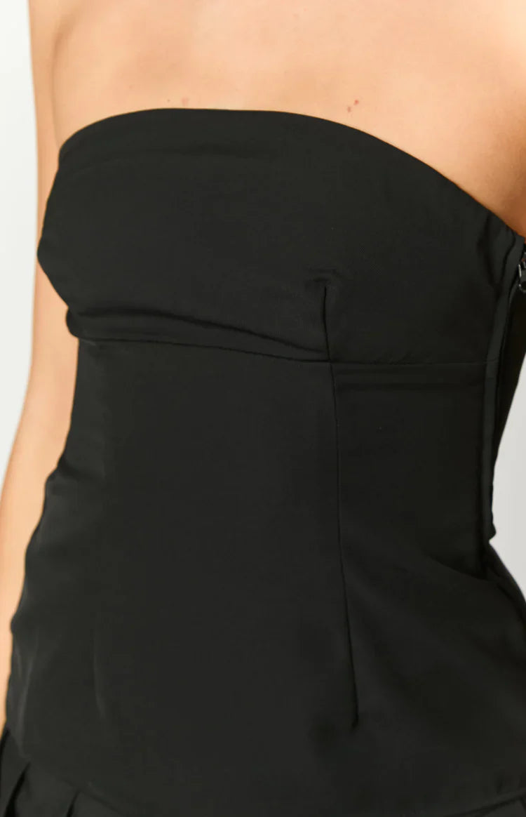 Layi Strapless Top | Black