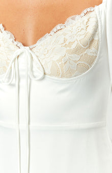 Layla Long Sleeve Mini Dress | White