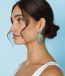 Elena Statement Earrings | Blue