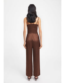 Liato | Satin Jumpsuit | Chocolate