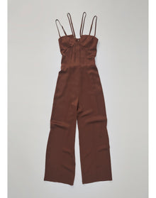 Liato | Satin Jumpsuit | Chocolate