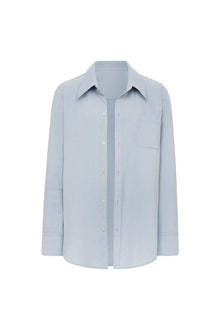 Long Sleeve Button Down Shirt | Light Denim