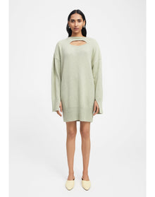 Lilu | Cut-Out Sweater Dress | Sage