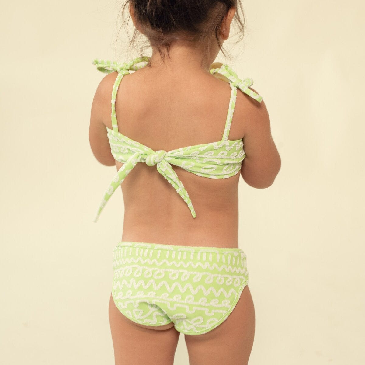 Mini Tori Bandeau x Lulu Bikini Set | Lime Icing