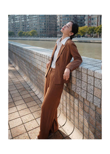 Linen Blazer | Brown