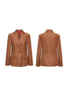 Linen Blazer | Brown