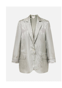 Linen Jacquard Jacket | Grey
