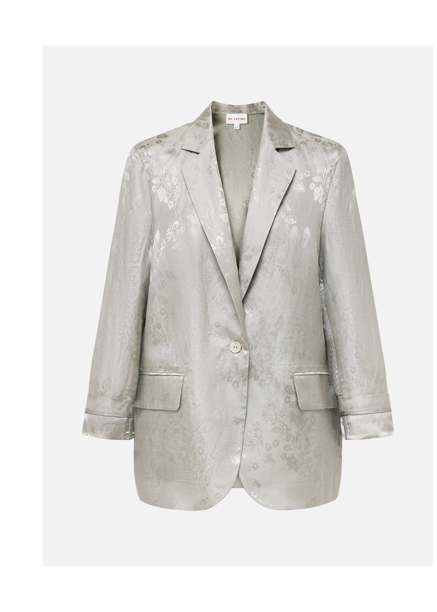 Linen Jacquard Jacket | Grey