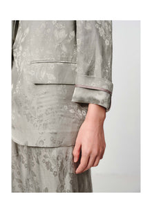 Linen Jacquard Jacket | Grey