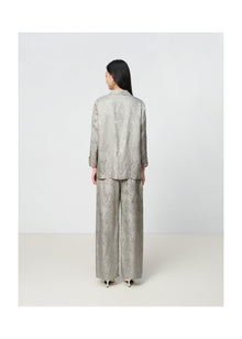 Linen Jacquard Jacket | Grey