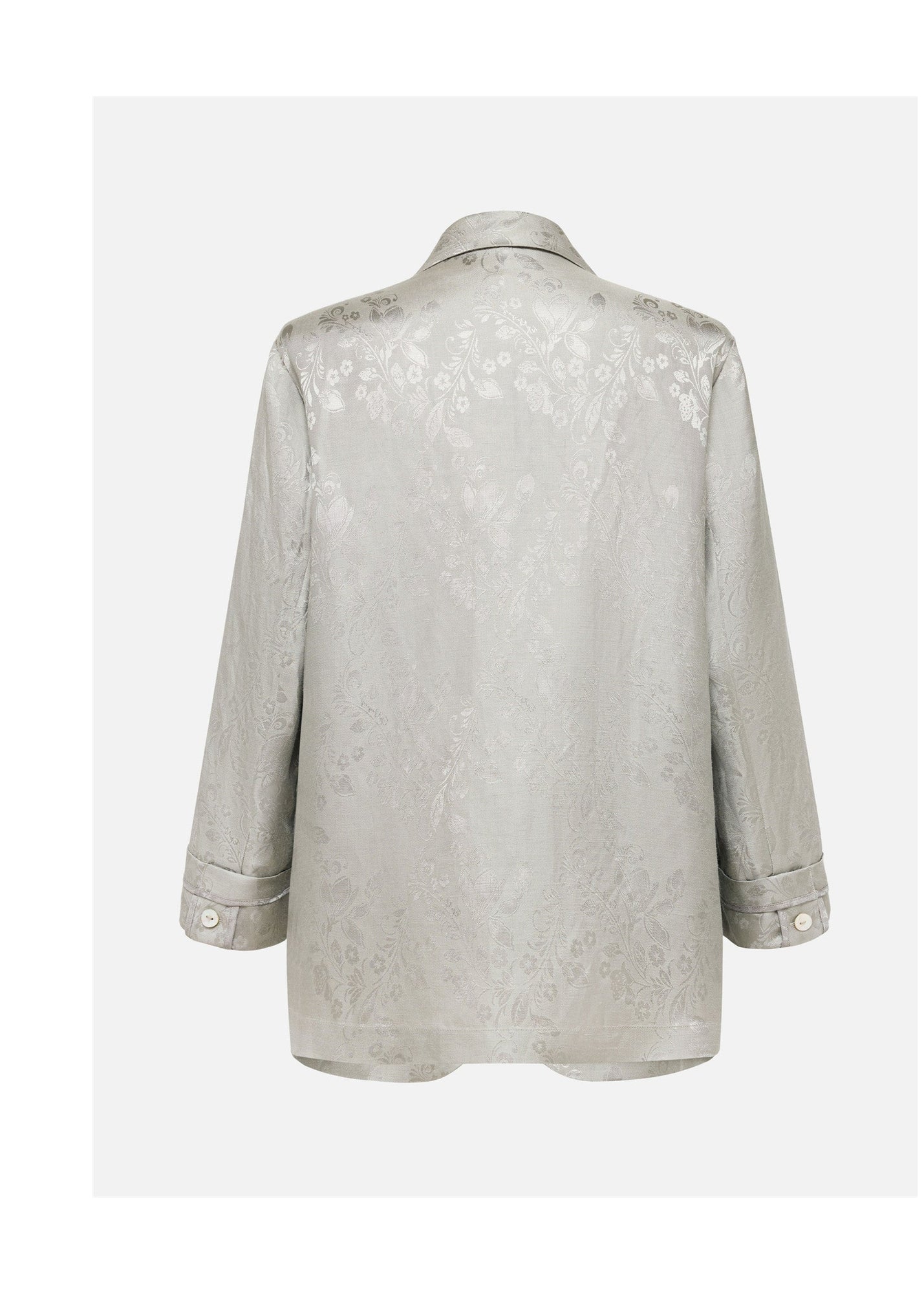 Linen Jacquard Jacket | Grey