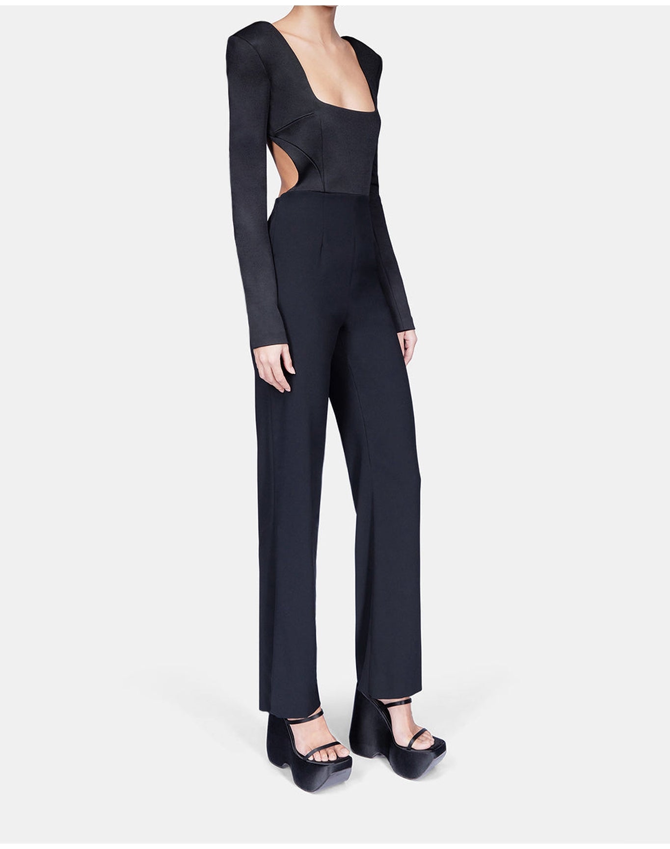 Liquid Chain Jumpsuit | Black