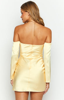 Lita Satin Mini Dress | Yellow