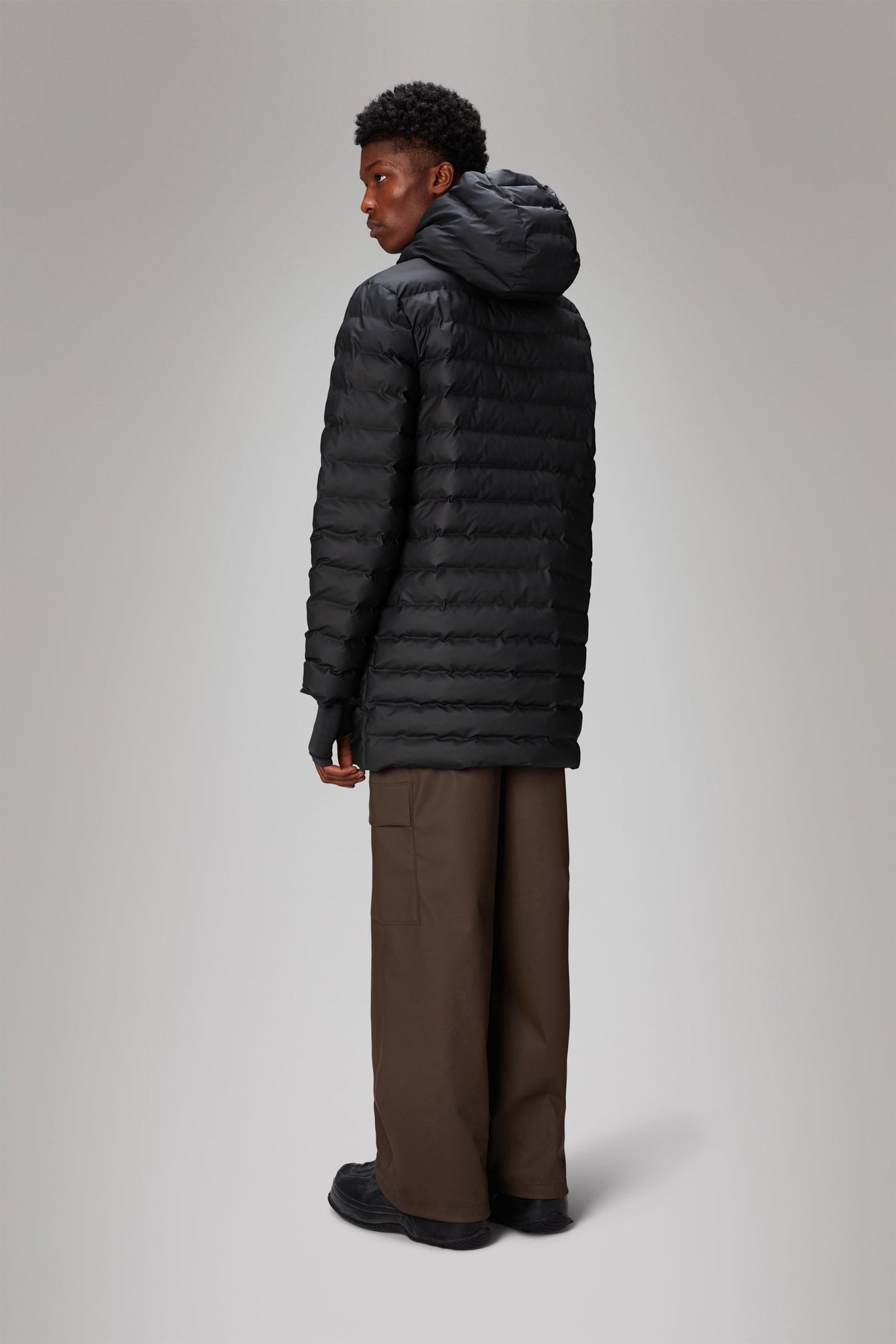 Lohja Long Puffer Jacket | Black