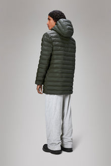 Lohja Long Puffer Jacket | Green