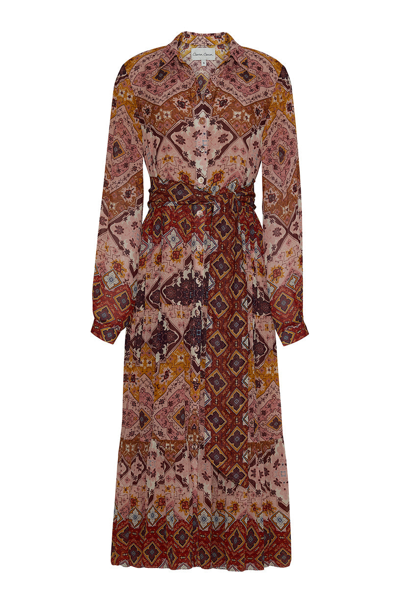 Lolan Dress | Rose Dawn Geo Emblem