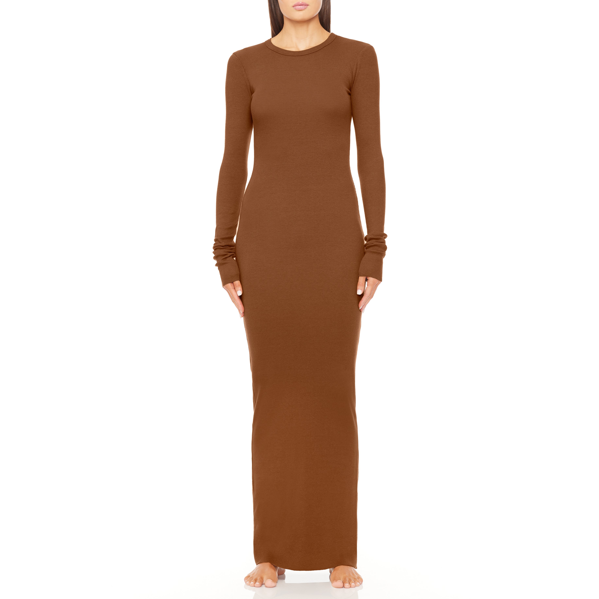 Long Sleeve Crewneck Maxi Dress | Earth