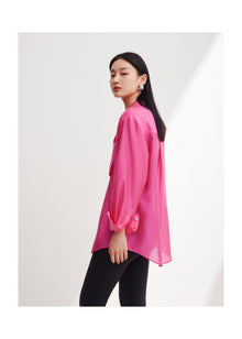 Loose Straight Large Version Shirt | Rose Red