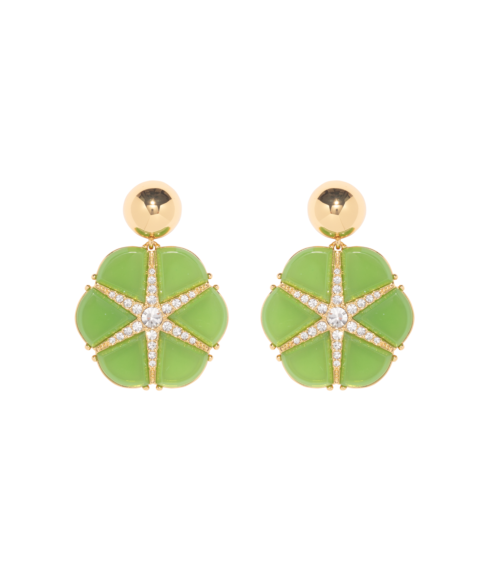 Rosemary Statement Earring in Green - Loren Hope