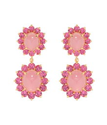 Georgie Drop Earrings | Pink Glass/Acrylic