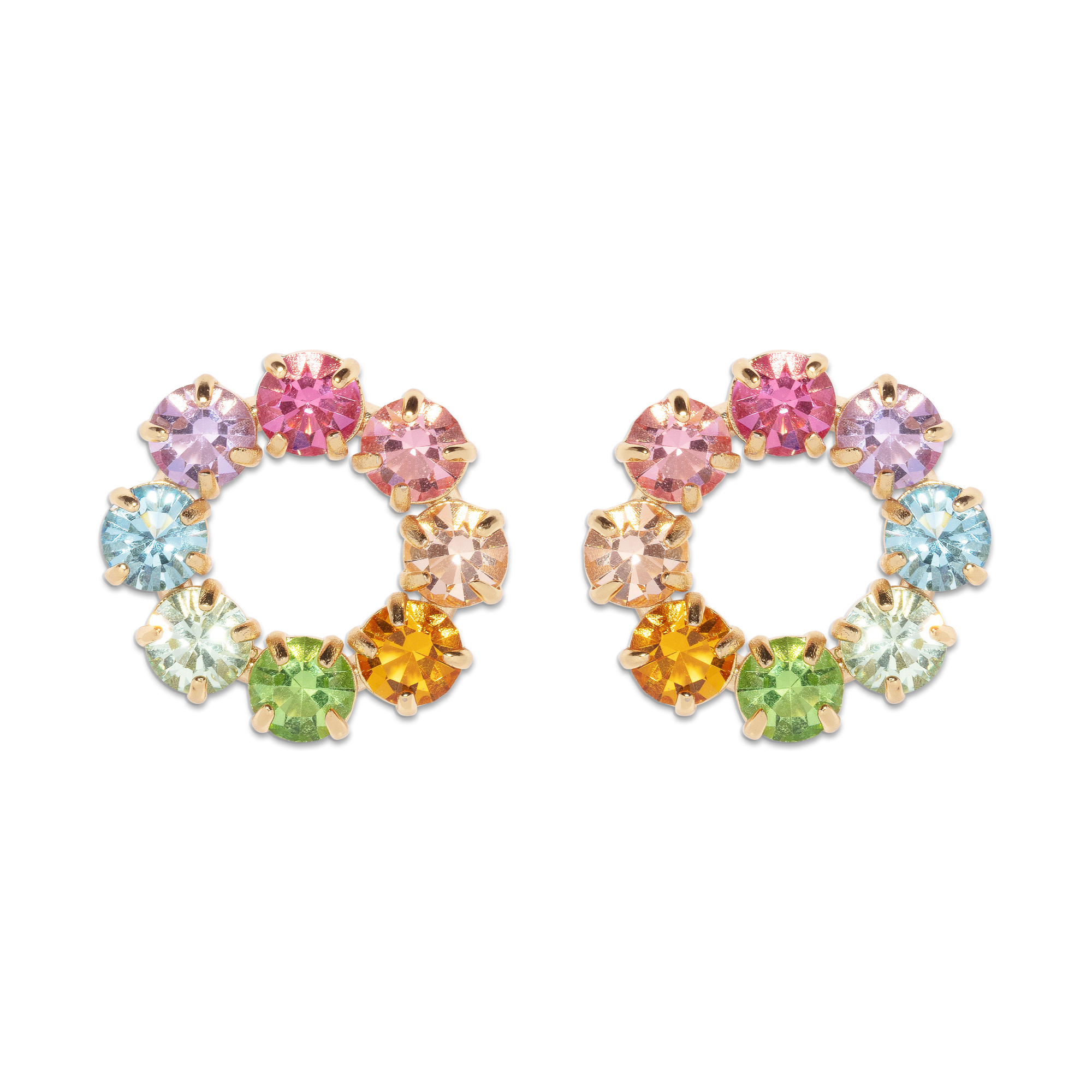 Kaleidoscope Rainbow Hoop Earrings | Multi