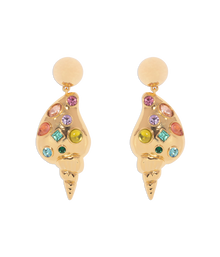 Sandy Shell Earrings | Gold