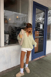 Lorri Knit Ruffle Shorts | White