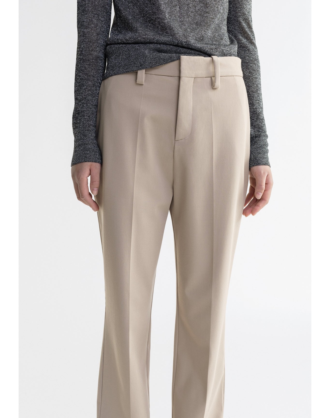 Loui | Straight Leg Suiting Pants | Ash