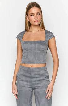 Louis Top | Grey Striped