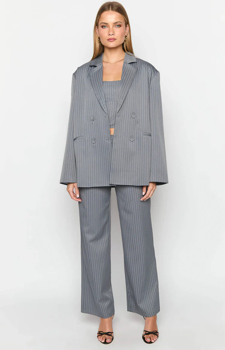 Louis Top | Grey Striped