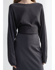 Louise | Knitted Midi Dress | Storm