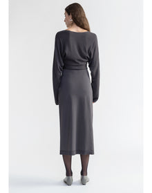 Louise | Knitted Midi Dress | Storm