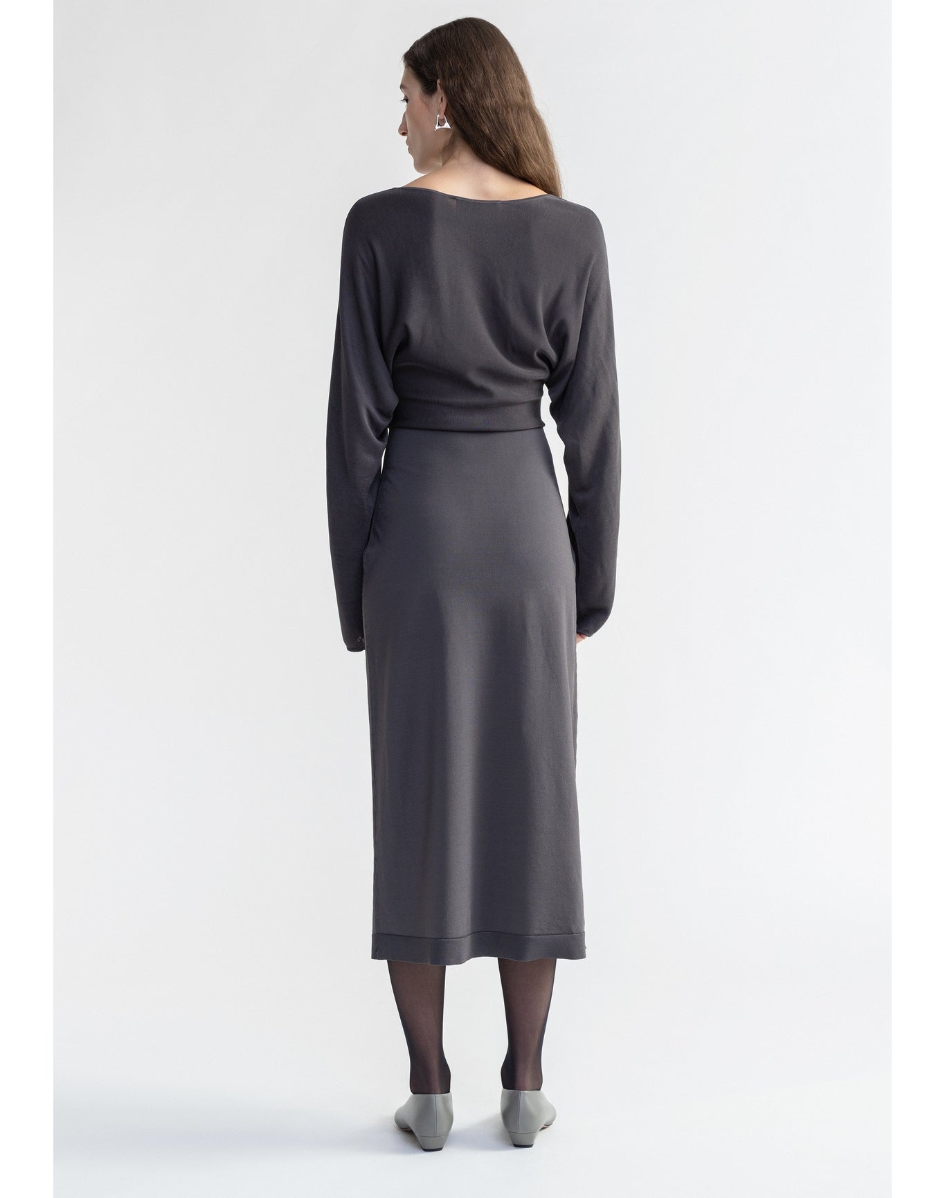 Louise | Knitted Midi Dress | Storm
