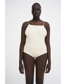 Lourde Eco Stretch | Ribbed-Knit Cami Body | Cream