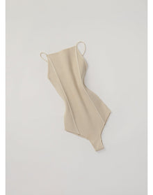 Lourde Eco Stretch | Ribbed-Knit Cami Body | Cream