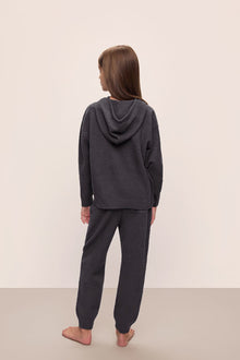 Kids | Recycled Boucle Hoodie & Jogger Set | Graphite