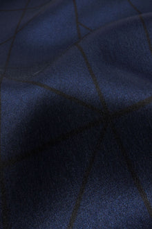 Image of Mosaic Tile Navy/Black fabric and print detail.