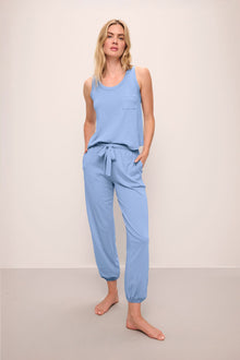 Womens | Aloe Cotton Pant | Wedgewood Blue